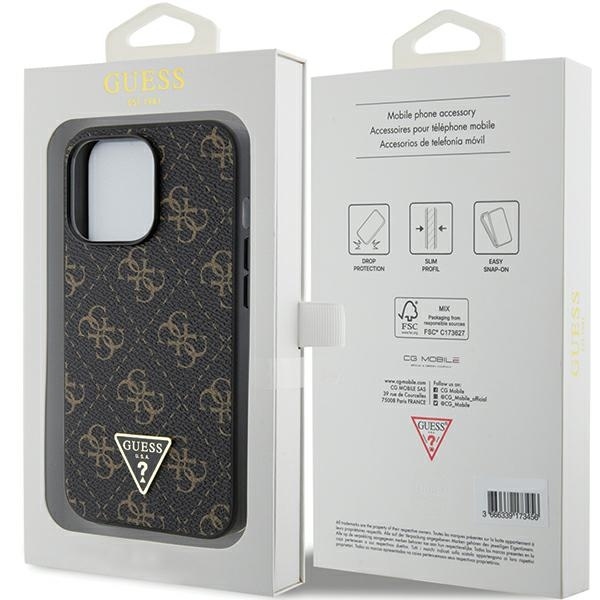 Original Case GUESS Hardcase 4G Triangle Metal Logo GUHCP15LPG4GPK For