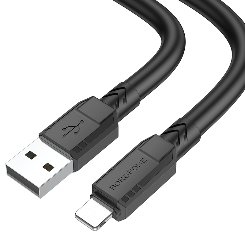 Borofone Cable BX81 Goodway USB To Lightning 2 4A 1 Metre Black