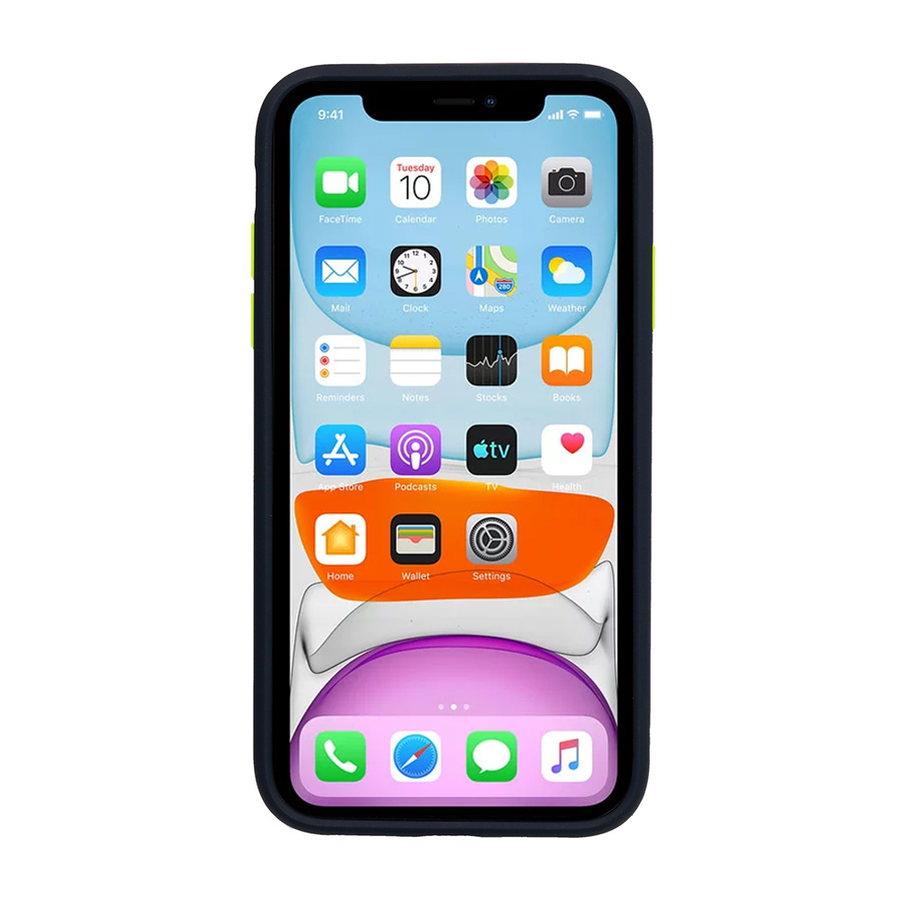 Vennus Color Button Bumper do Iphone 11 Pro Granatowy