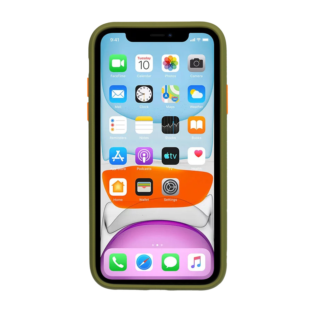 Vennus Color Button Bumper do Xiaomi Redmi 8A Oliwkowy