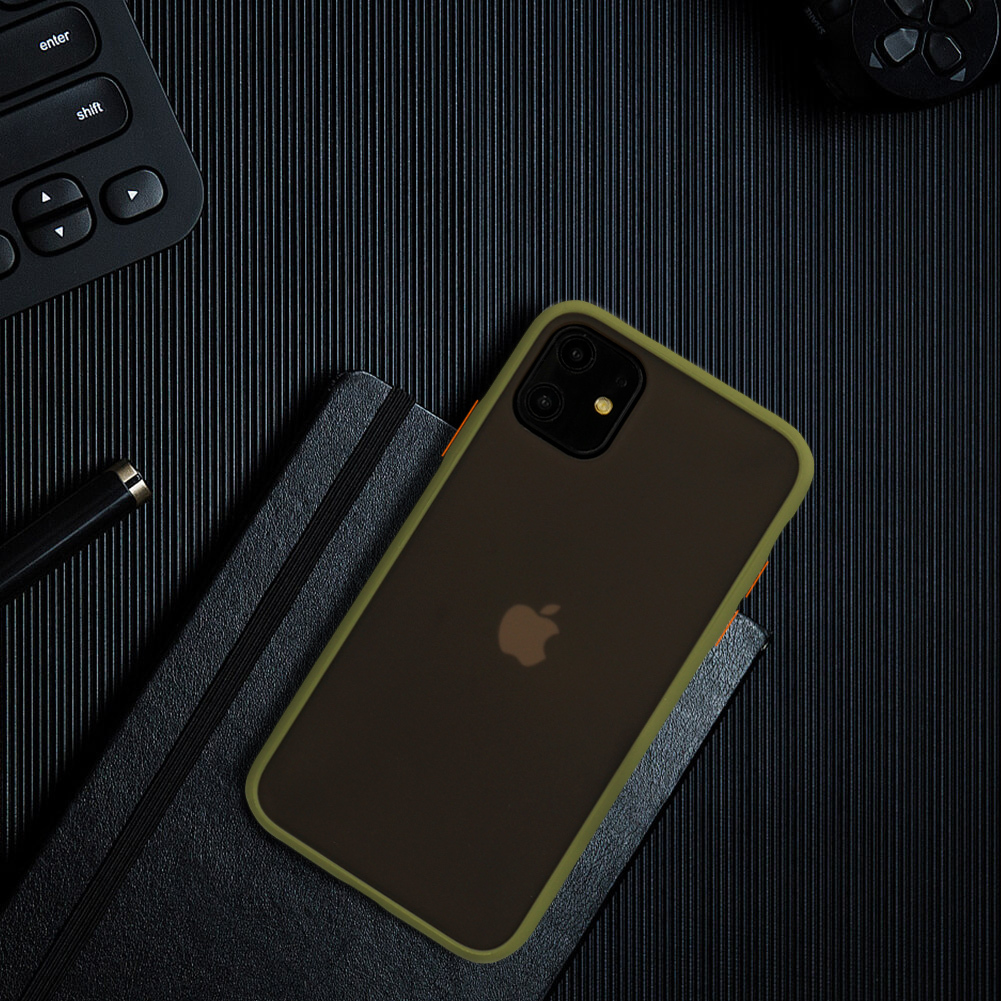 Vennus Color Button Bumper do Xiaomi Redmi 8A Oliwkowy