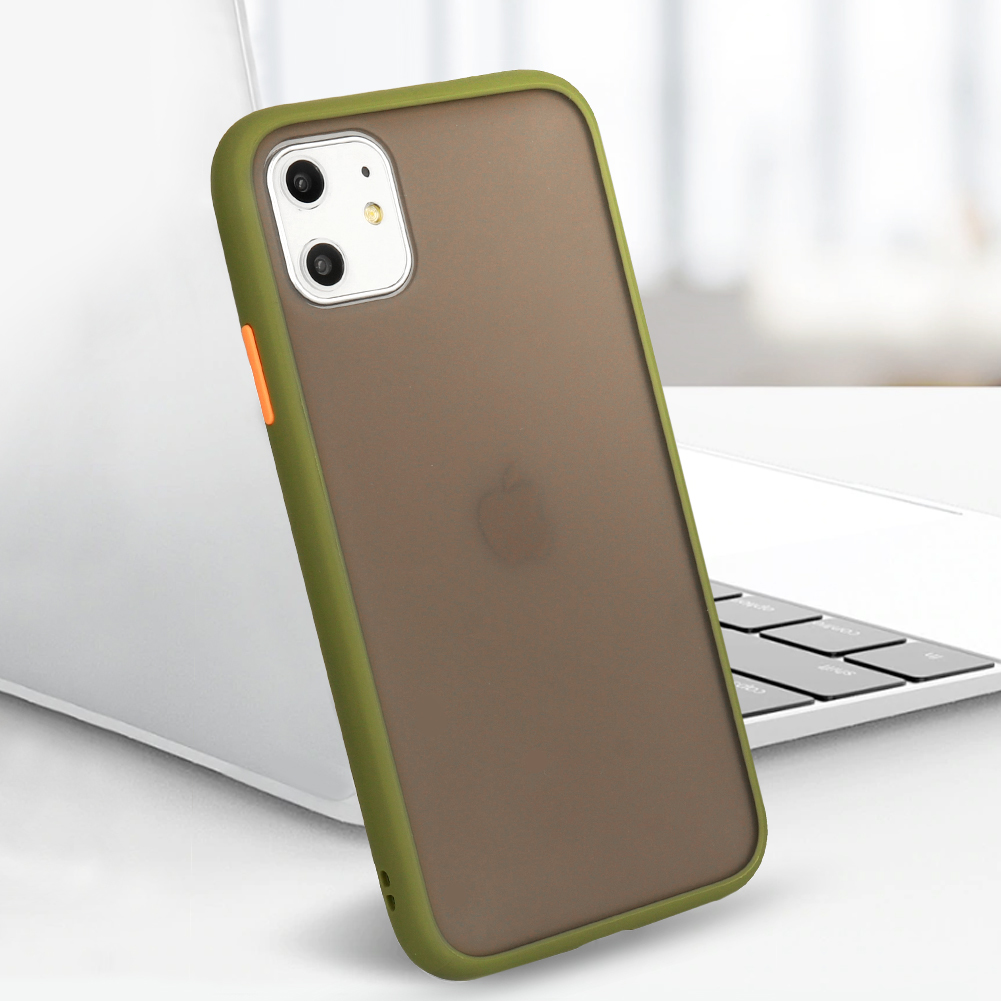 Vennus Color Button Bumper do Xiaomi Redmi 8A Oliwkowy