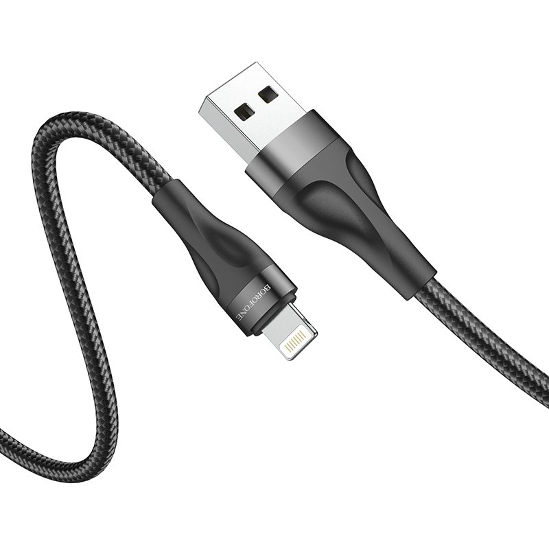 Borofone Kabel BX61 Source - USB na Lightning - 2,4A 1 metr czarny