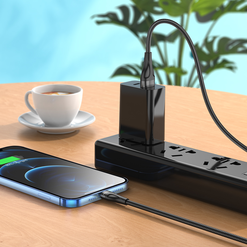 Borofone Kabel BX61 Source - USB na Lightning - 2,4A 1 metr czarny