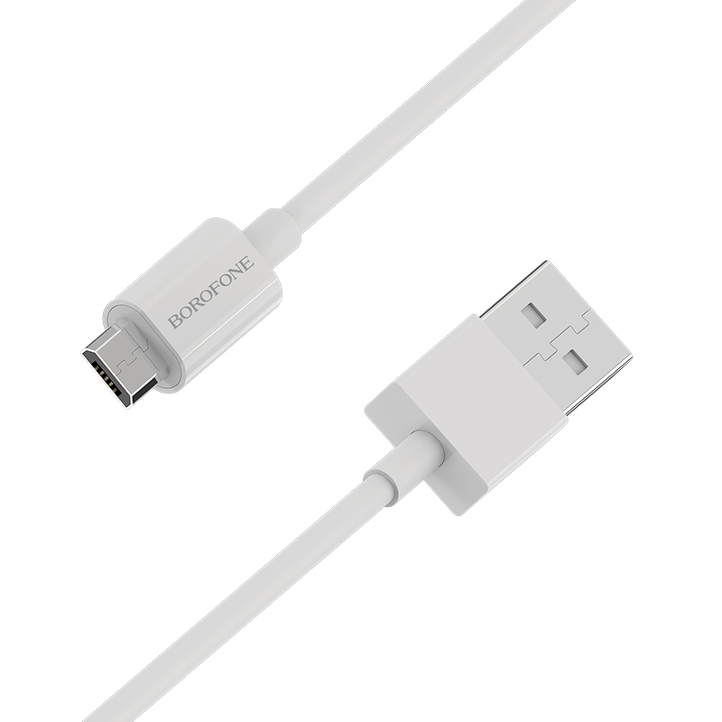 Borofone Kabel BX22 Bloom - USB na Micro USB - 2,4A 1 metr biały