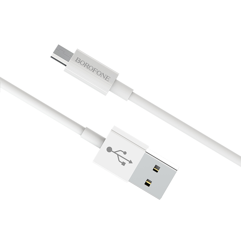 Borofone Kabel BX22 Bloom - USB na Micro USB - 2,4A 1 metr biały