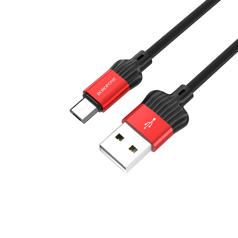 Borofone Kabel BX28 Dignity - USB na Micro USB - 2,4A 1 metr czerwony