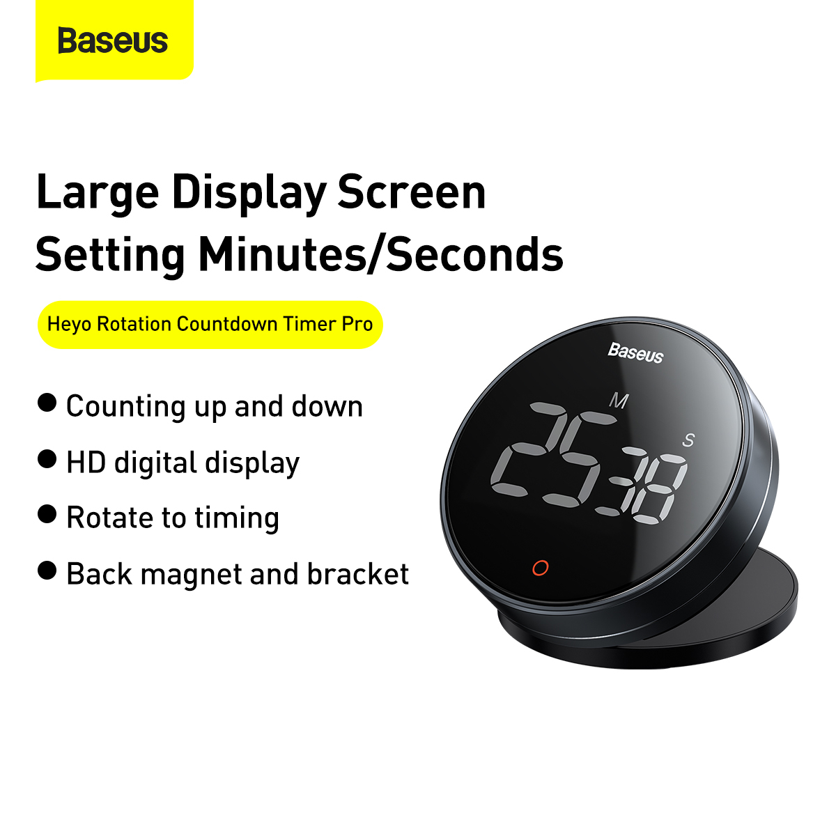 BASEUS Heyo Series Magnetic Countdown Timer Memory Setting