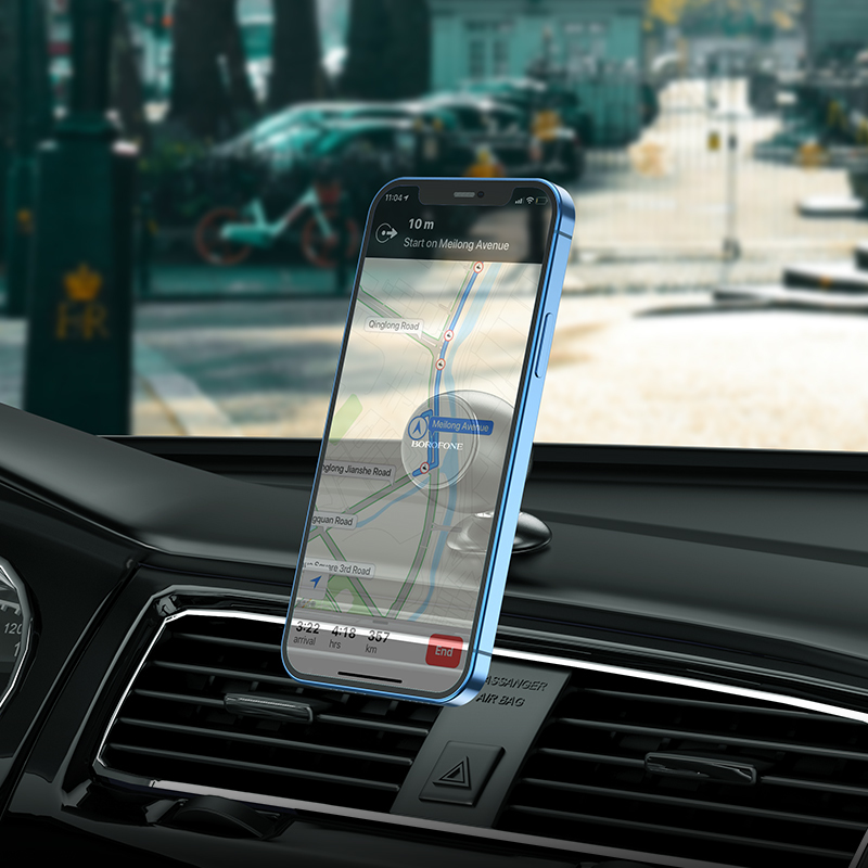 Borofone Držák do auta BH41 Triumphant, magnetický nalepovací, barva černá