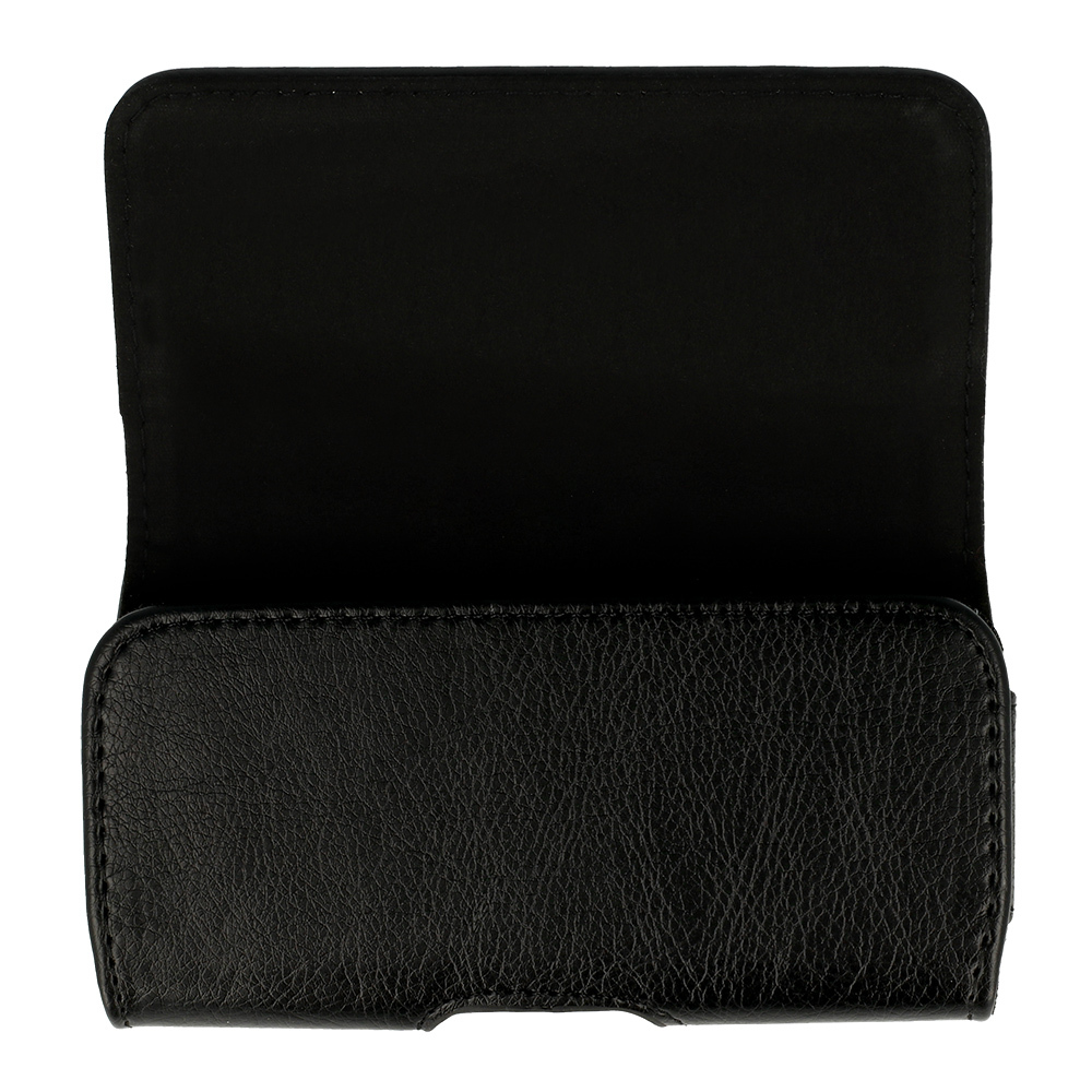 Pouzdro na opasek Wonder (Velikost 13 - 145x73) proApple iPhone 7/8/11 Pro/12 Mini/13 Mini/SE 2020/SE 2022/X/XS , barva černá kůže