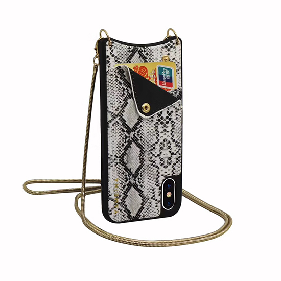 TOREBKA SNAKE Etui Skórzane do IPHONE XS MAX Biała