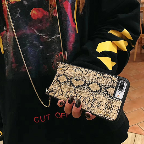 TOREBKA SNAKE Etui Skórzane do IPHONE XS MAX Biała