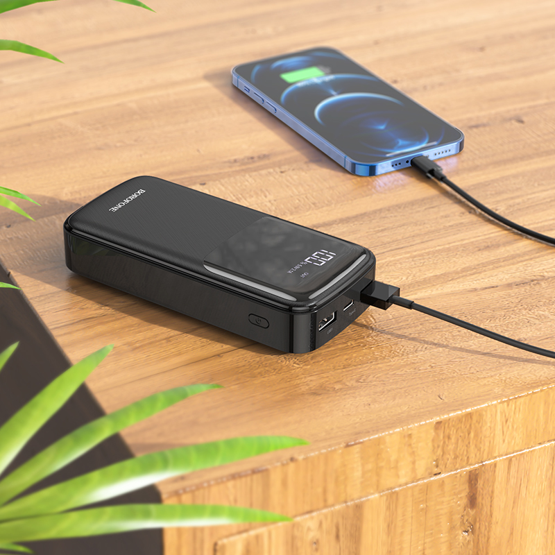 Borofone Power Bank 20000mAh BJ17A Mike - 2xUSB - czarny