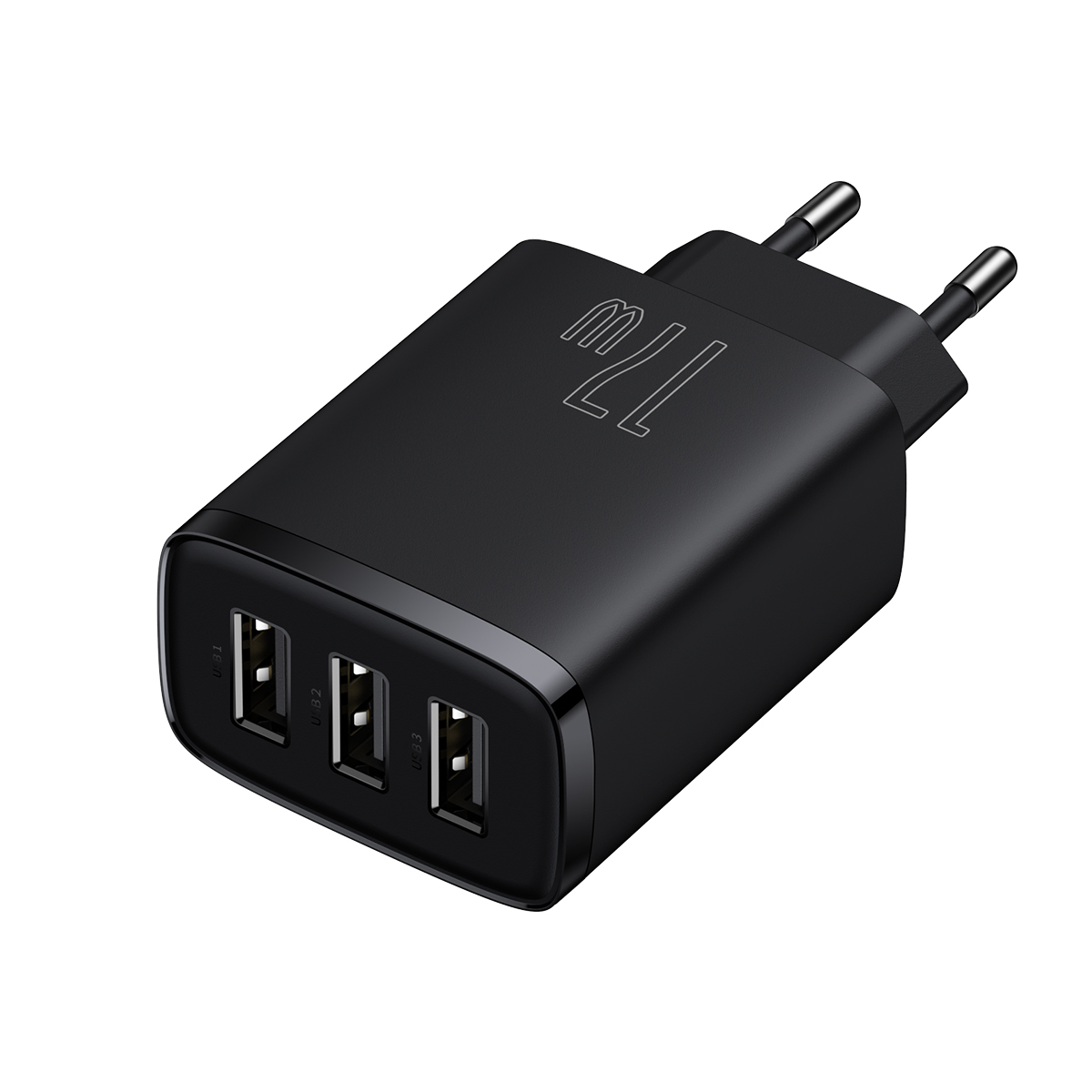 Baseus Ładowarka sieciowa Compact - 3xUSB - 17W (CCXJ020101) czarna