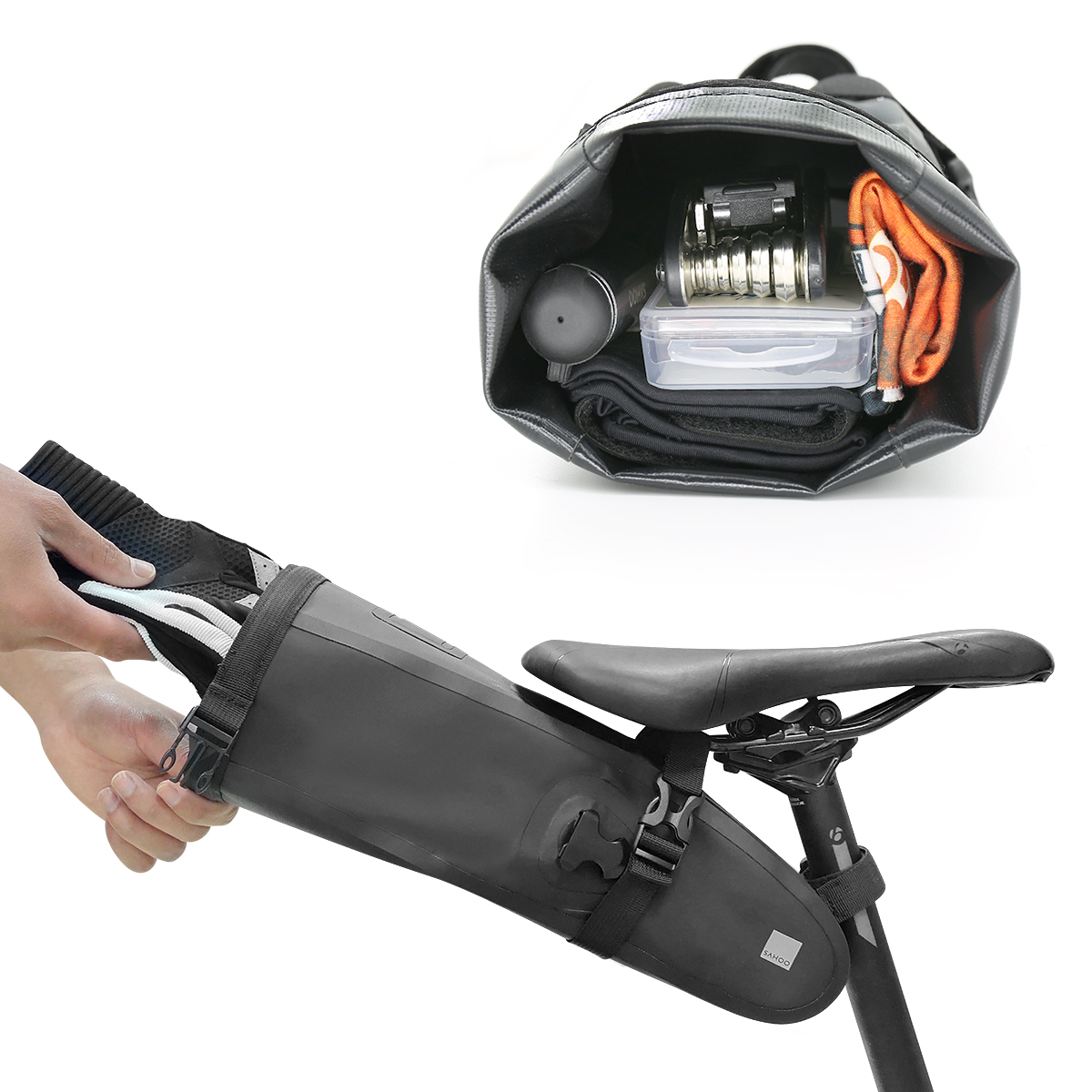 Držák na kolo SAHOO Cyklistická brašna (131363-SA) voděodolná, objem 1,3L