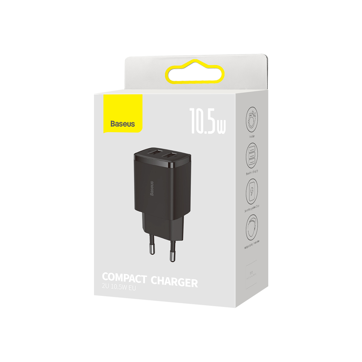 Baseus Ładowarka sieciowa Compact - 2xUSB - 10,5W (CCXJ010201) czarna