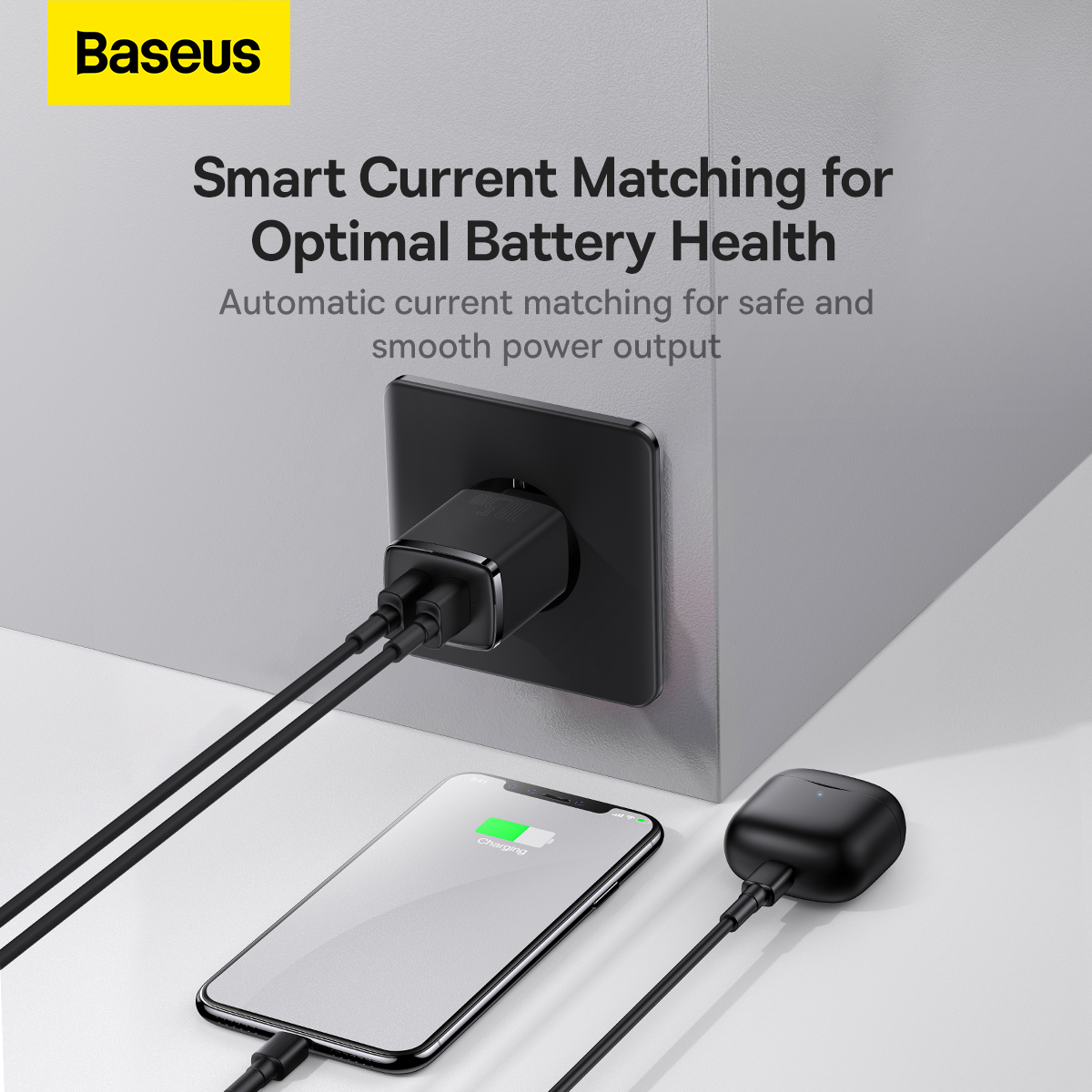 Baseus Ładowarka sieciowa Compact - 2xUSB - 10,5W (CCXJ010201) czarna