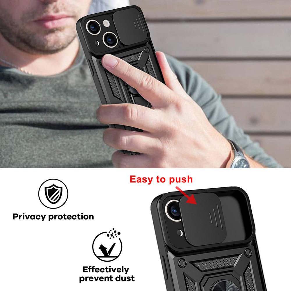 Slide Camera Armor Case do Iphone 7/8/SE 2020/SE 2022 Czarny
