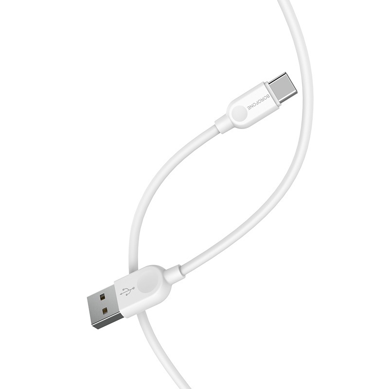Borofone Kabel BX14 LinkJet - USB na Typ C - 2,4A 2 metry biały