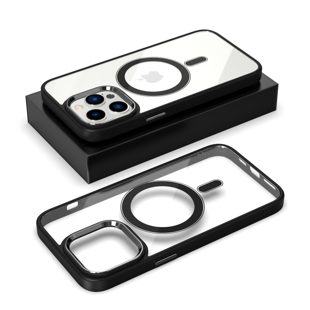 Tel Protect Magnetic Clear Case do Iphone 12/12 Pro Czarny
