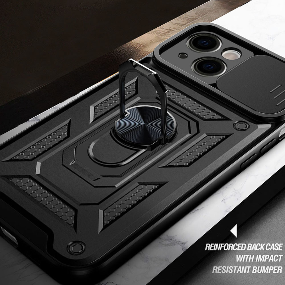Slide Camera Armor Case do Samsung Galaxy S23 Ultra Czarny