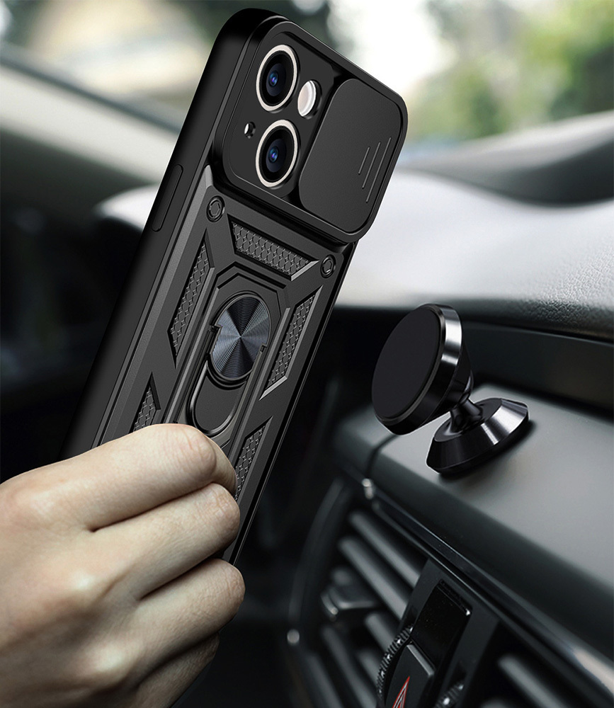 Slide Camera Armor Case do Samsung Galaxy S23 Ultra Czarny