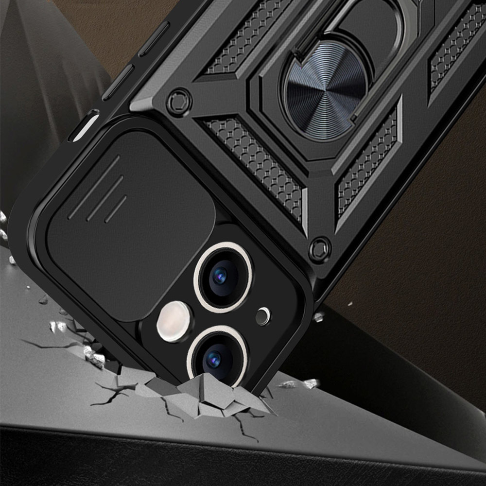 Slide Camera Armor Case do Samsung Galaxy S23 Ultra Czarny