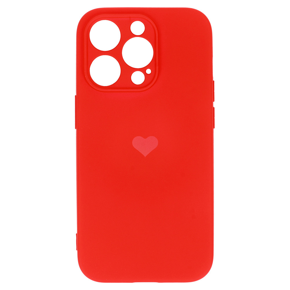 Kryt Vennus Heart Silicone pro Apple iPhone 13 Pro , design 1 , barva červená
