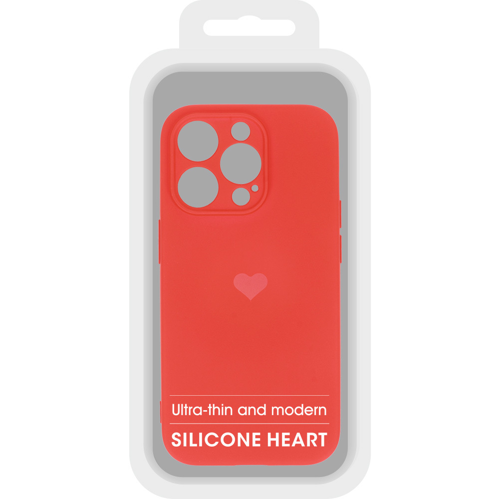 Kryt Vennus Heart Silicone pro Apple iPhone 13 Pro , design 1 , barva červená