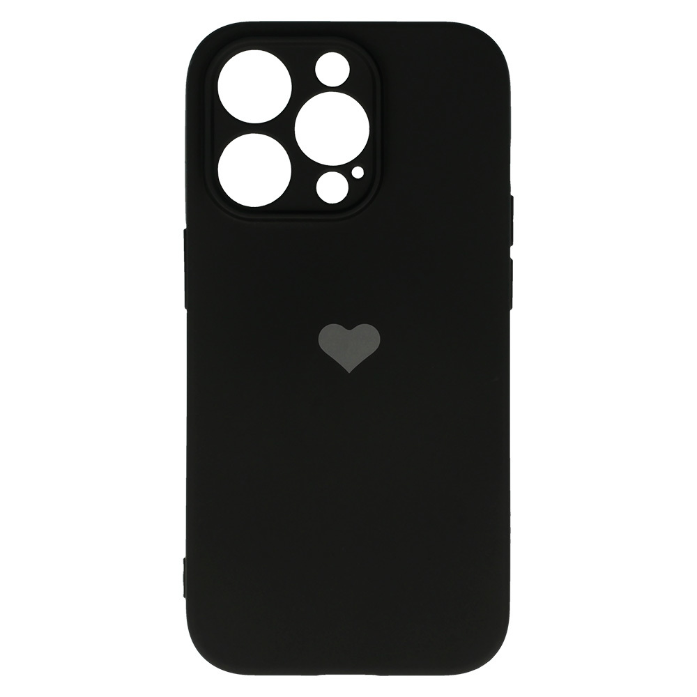 Vennus Silicone Heart Case do Iphone 14 Pro wzór 1 czarny