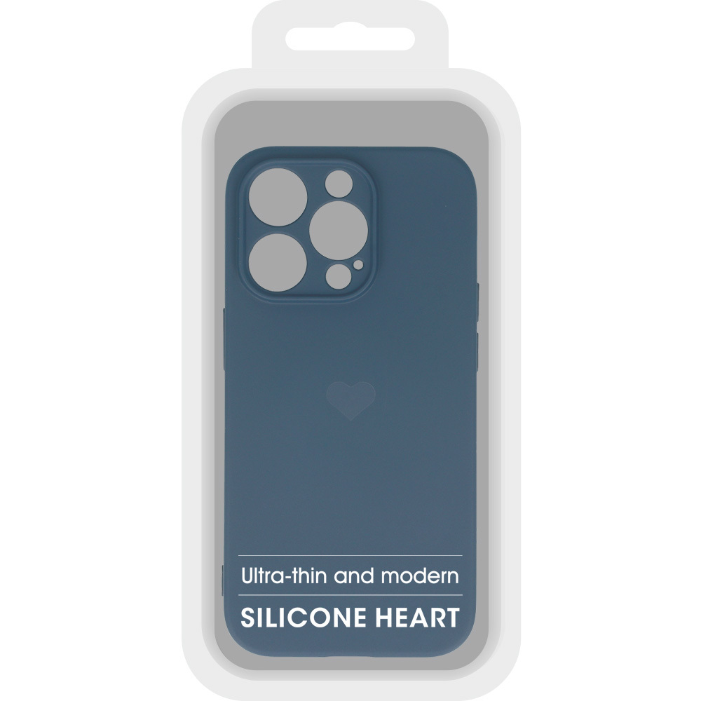 Kryt Vennus Heart Silicone pro Apple iPhone 14 Pro , design 1 , barva modrá