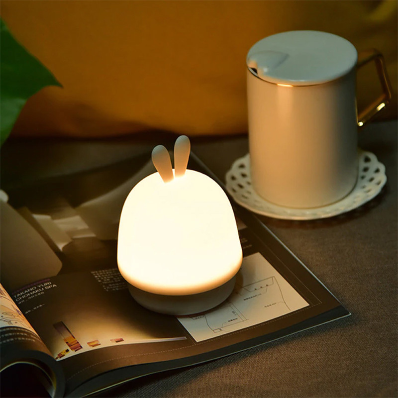 Lampka nocna W-008 Rabbit różowy