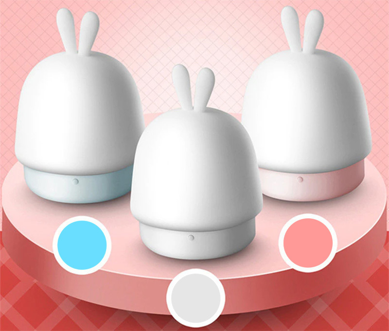 Lampka nocna W-008 Rabbit różowy