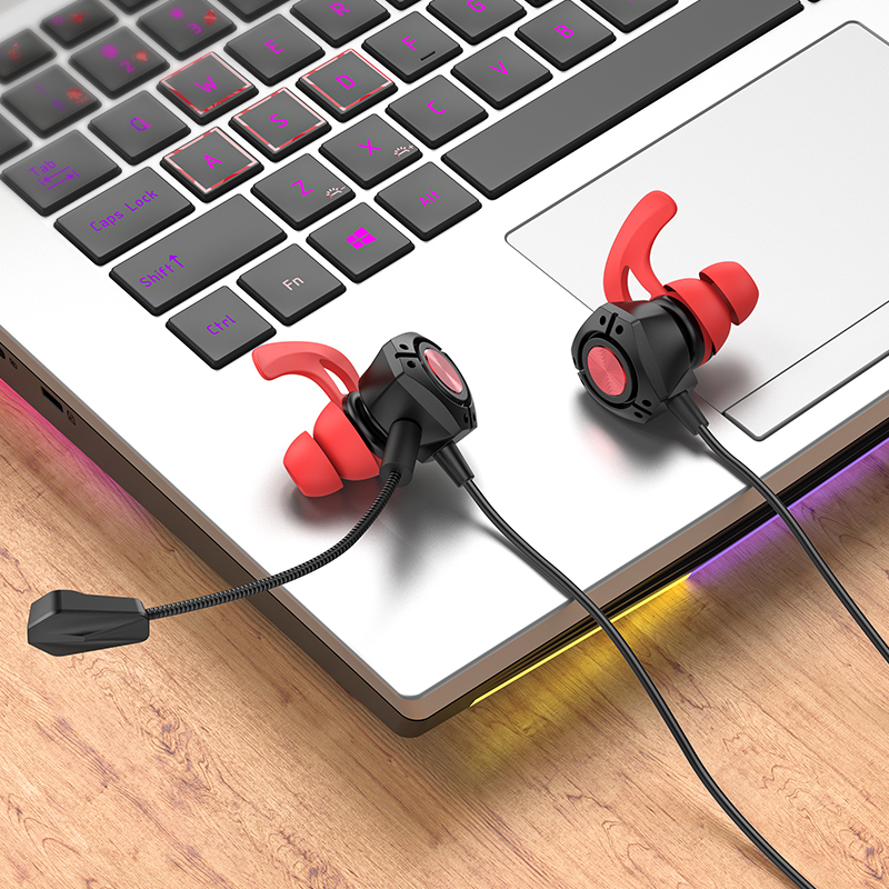 Borofone Earphones BM81 Happy gaming with microphone black 