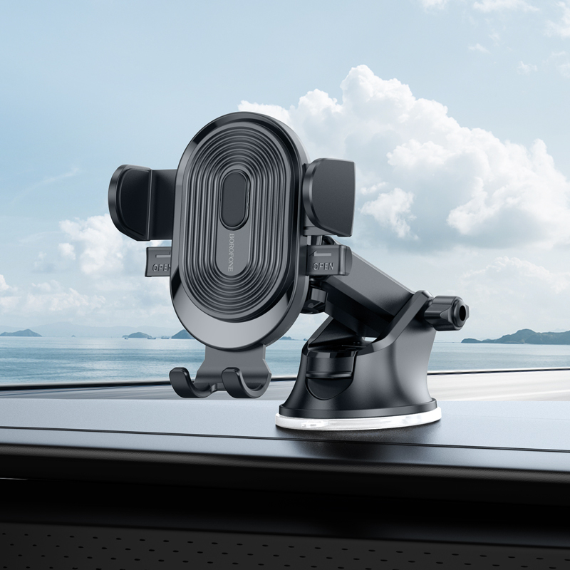 Borofone Držák do auta BH85 Experience, mechanický s přísavkou, barva černá