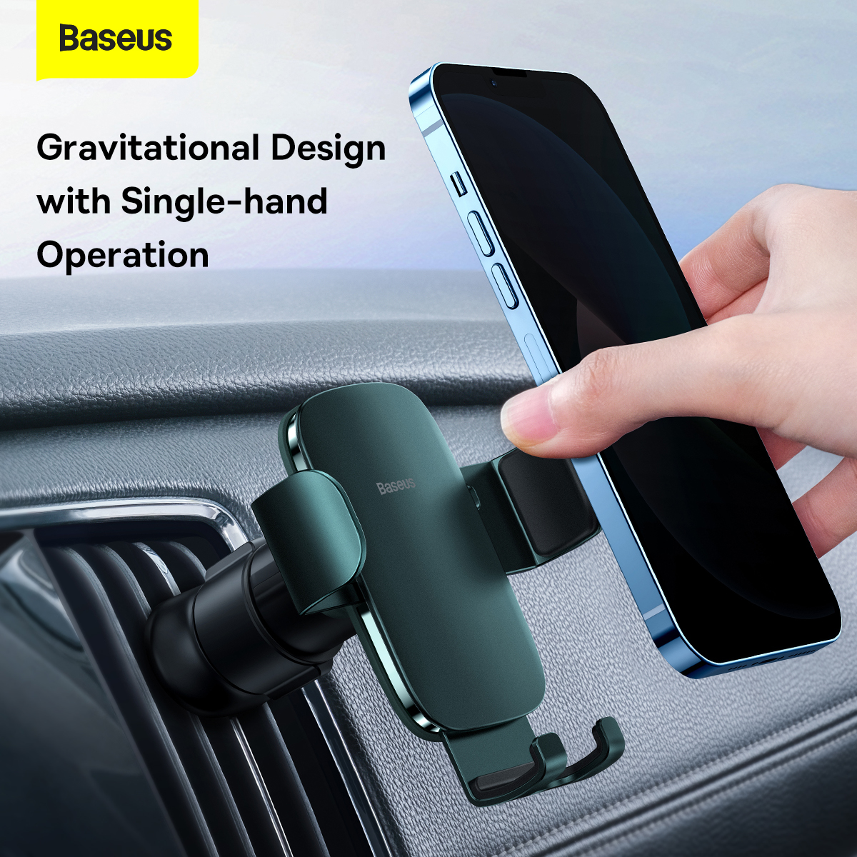 Baseus Gravity Car Mount Metal Age II to air vent (SUJS000006) green ...