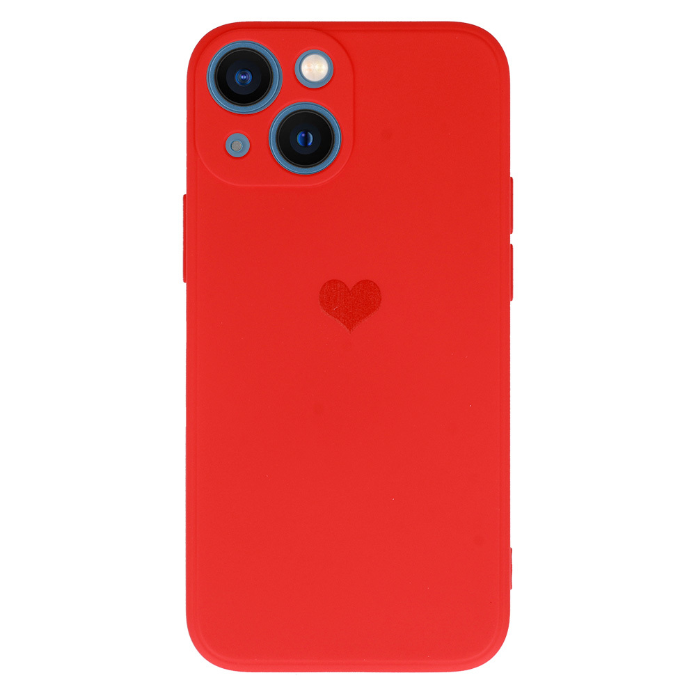 Kryt Vennus Heart Silicone pro Apple iPhone 14 Plus , design 1 , barva červená