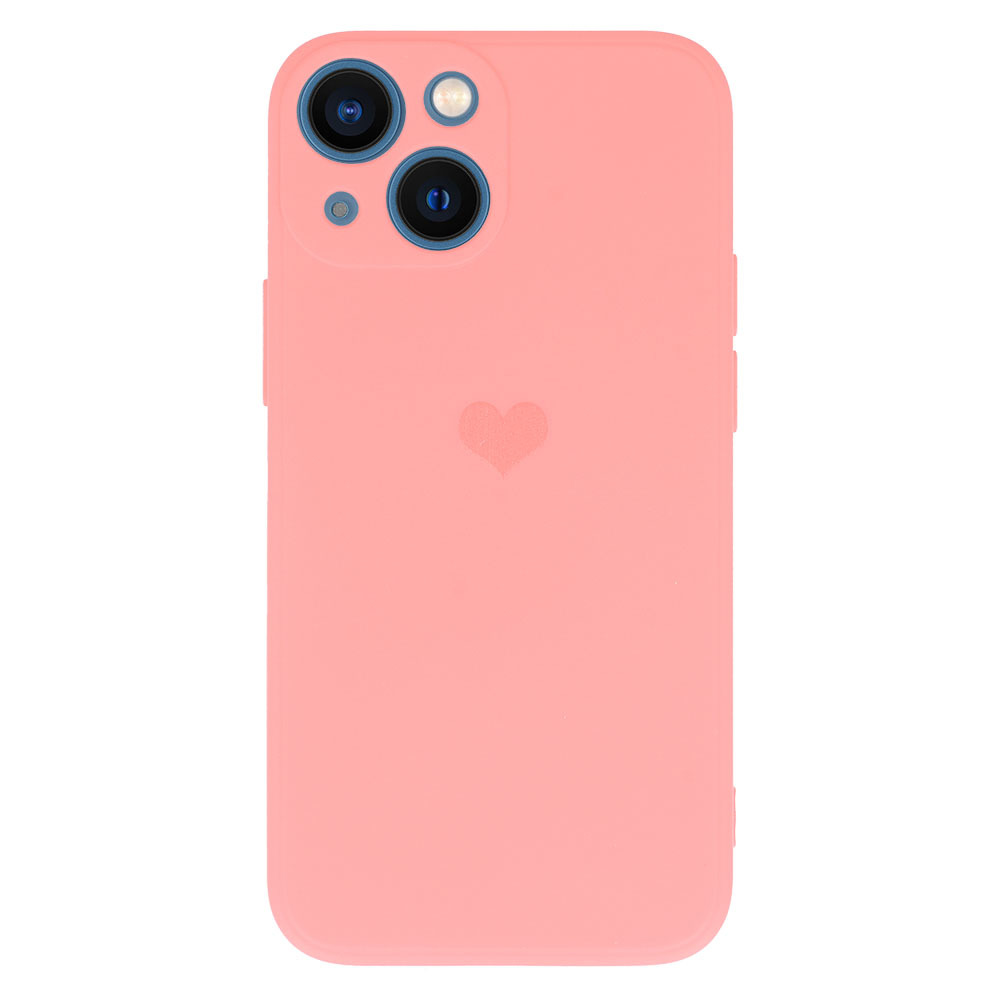 Kryt Vennus Heart Silicone pro Apple iPhone 14 Plus , design 1 , barva růžová