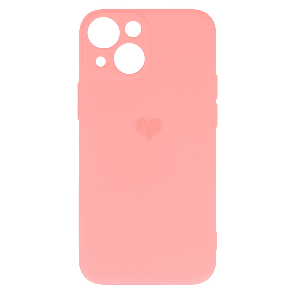 Kryt Vennus Heart Silicone pro Apple iPhone 14 Plus , design 1 , barva růžová