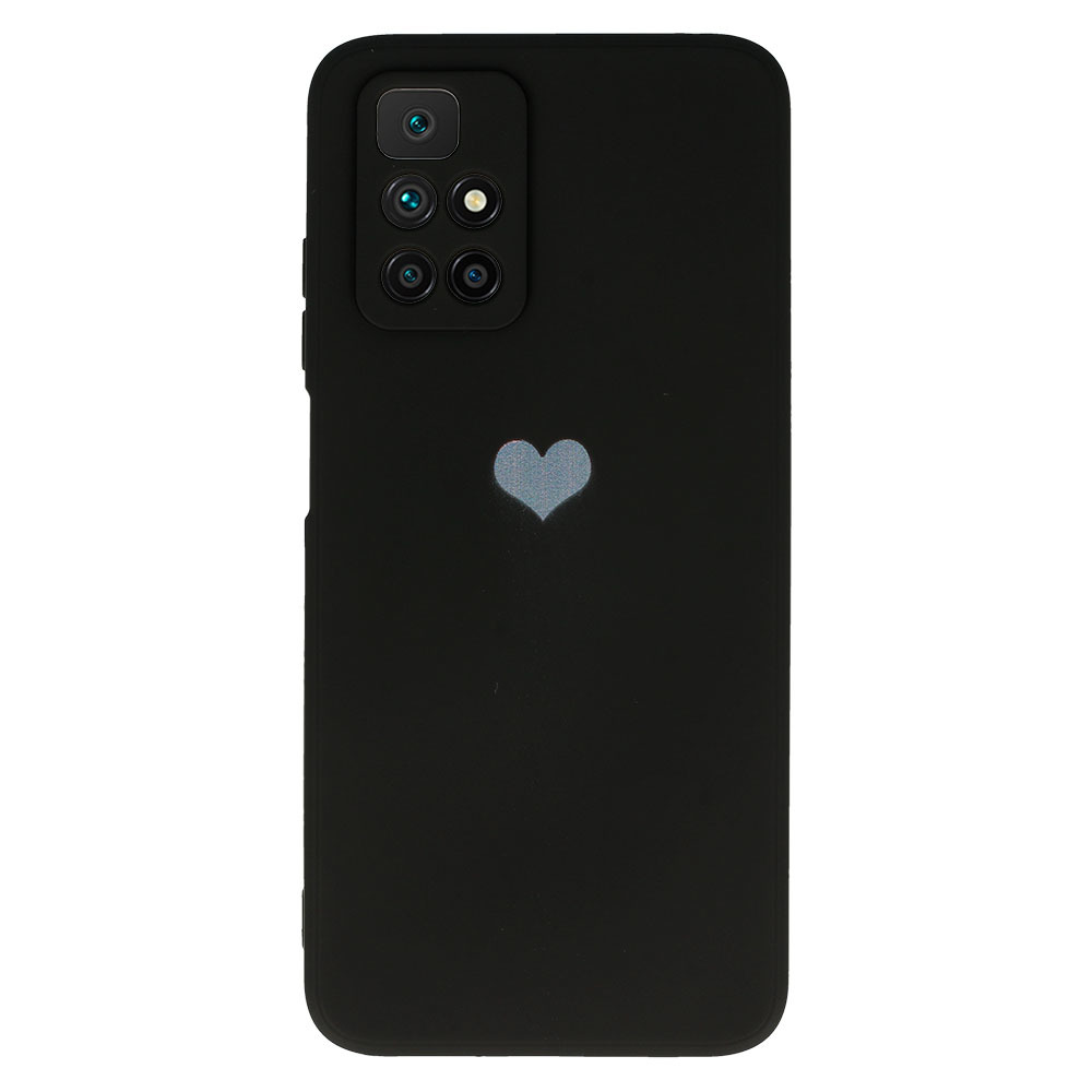 Kryt Vennus Heart Silicone pro Xiaomi Redmi 10 , design 1 , barva černá