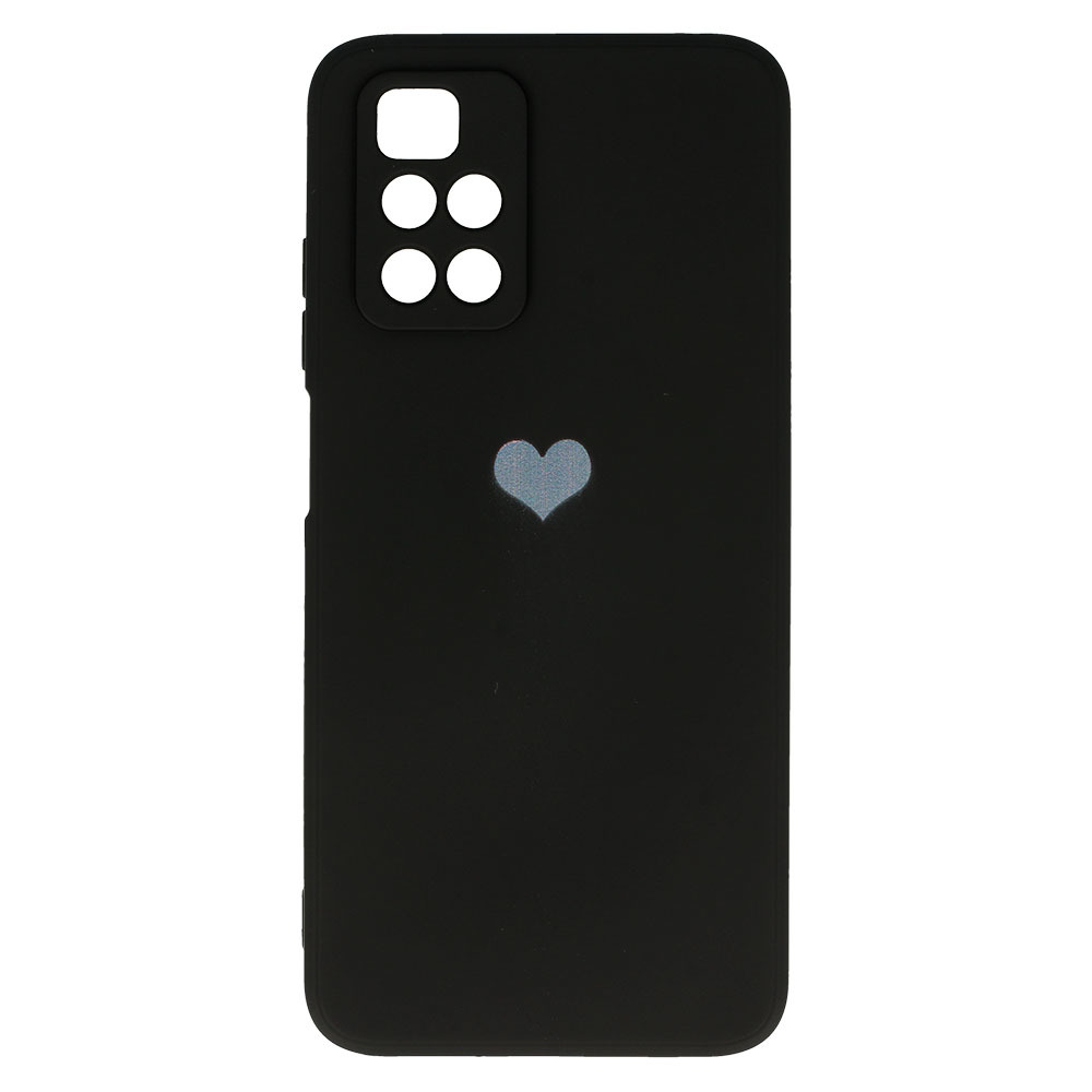 Kryt Vennus Heart Silicone pro Xiaomi Redmi 10 , design 1 , barva černá