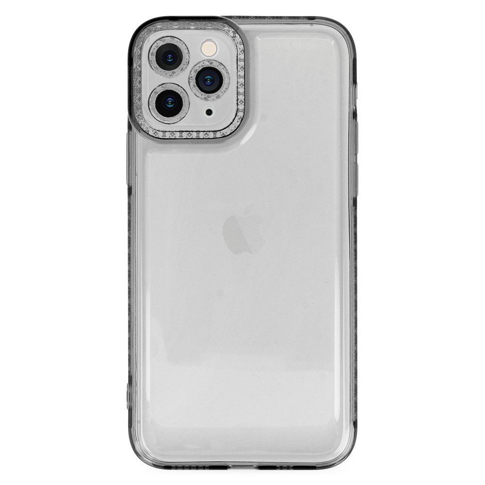 Crystal Diamond 2mm Case do Iphone 11 Pro Przezroczysty czarny