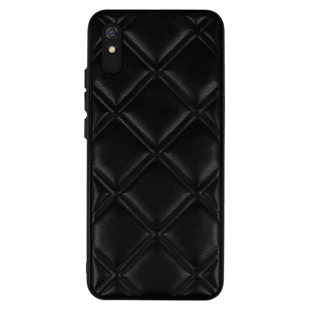 Kryt 3D Leather pro Xiaomi Redmi 9A , design 3 , barva černá