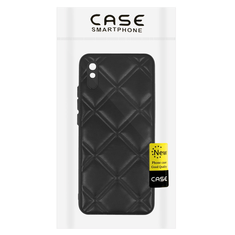Kryt 3D Leather pro Xiaomi Redmi 9A , design 3 , barva černá