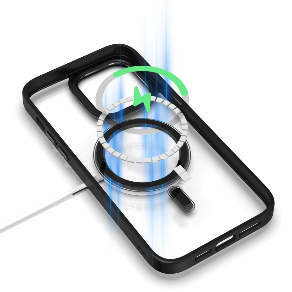 Tel Protect Magnetic Clear Case do Iphone 14 Wiśniowy