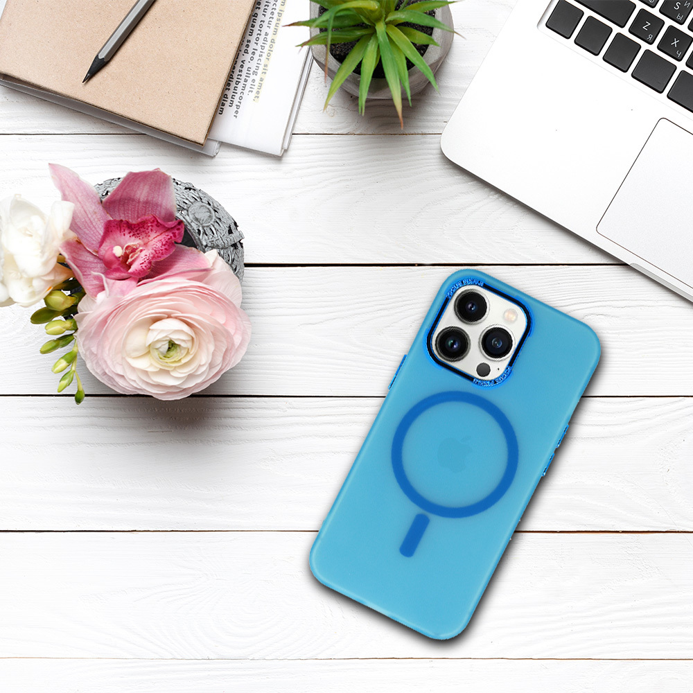 Magnetic Frosted Case do Iphone 12 Pro Max Niebieski