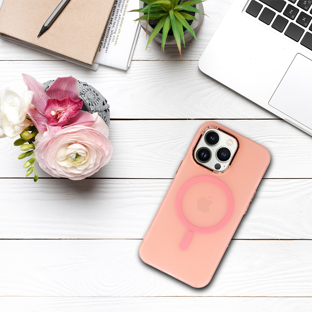 Magnetic Frosted Case do Iphone 12 Pro Max Różowy