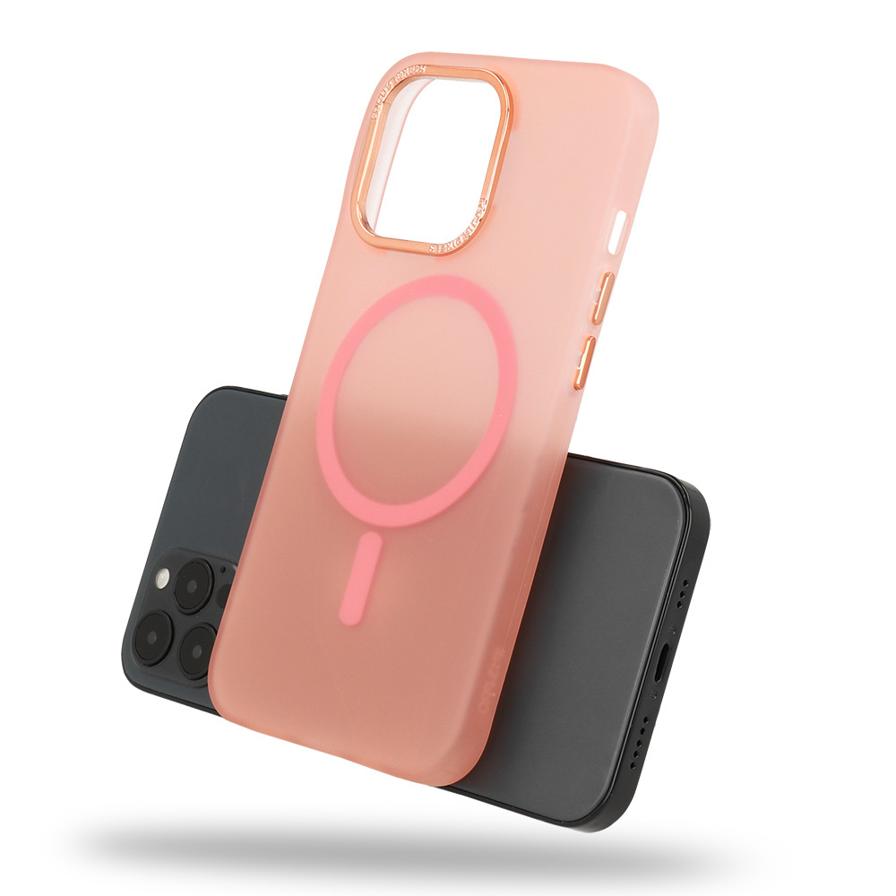 Magnetic Frosted Case do Iphone 13 Pro Różowy
