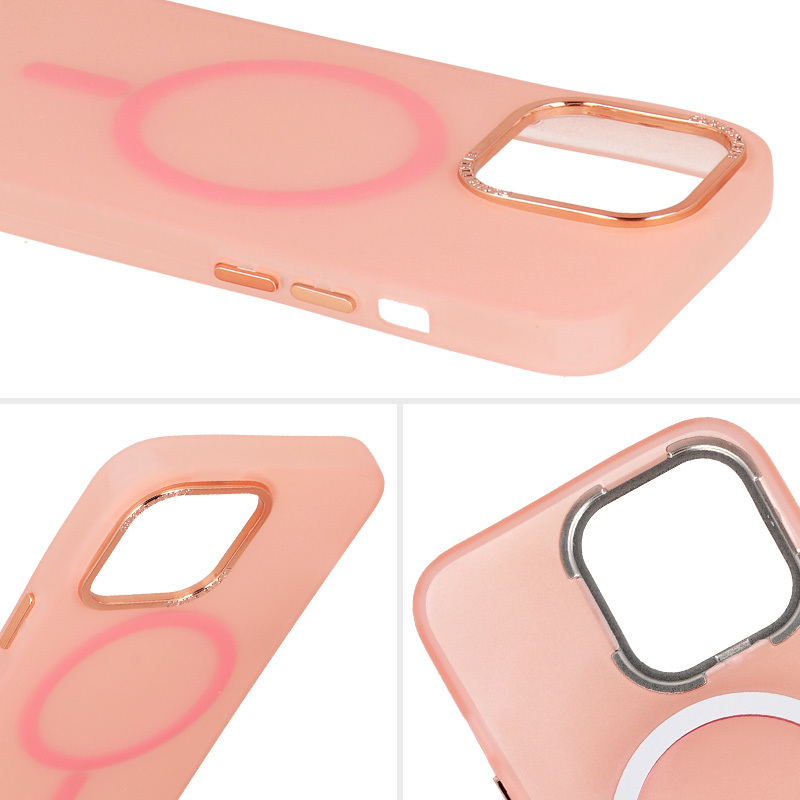 Magnetic Frosted Case do Iphone 13 Pro Różowy