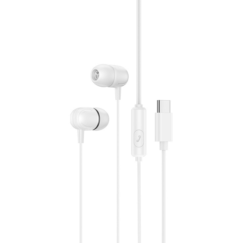 Borofone Earphones BM77 Delicious with microphone Type C white  